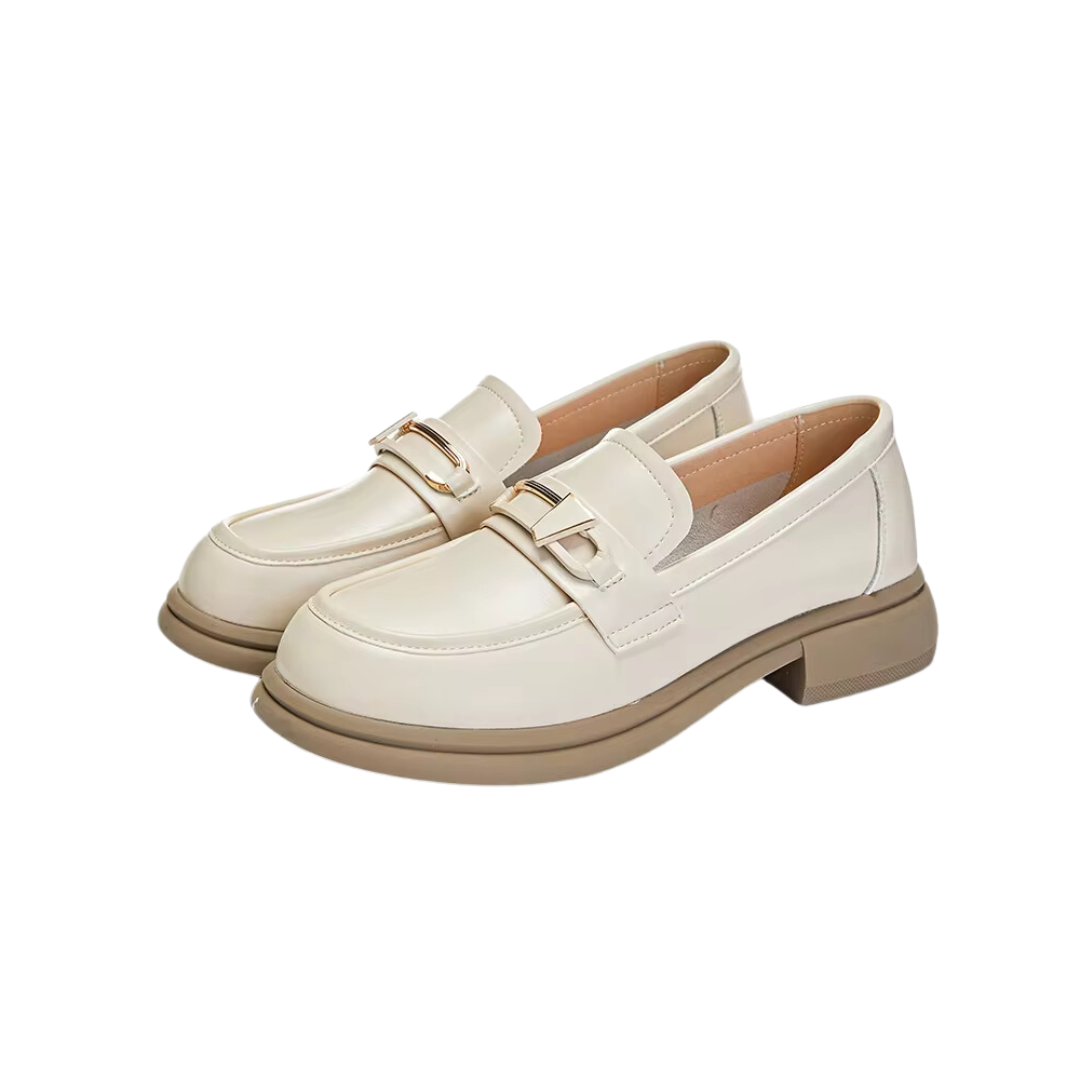 Pre Order:  Casual Shallow Mouth Thick Heel Loafers