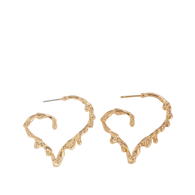 Pre Order: Creative Lava Geometric Heart-Shaped Asymmetrical Earrings