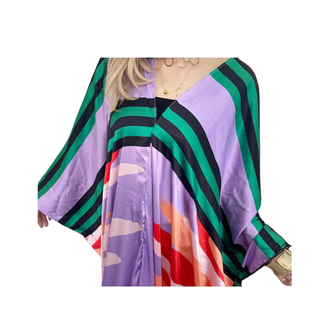 Pre Order: Vibrant Cover Up Kaftan Dress - WINI