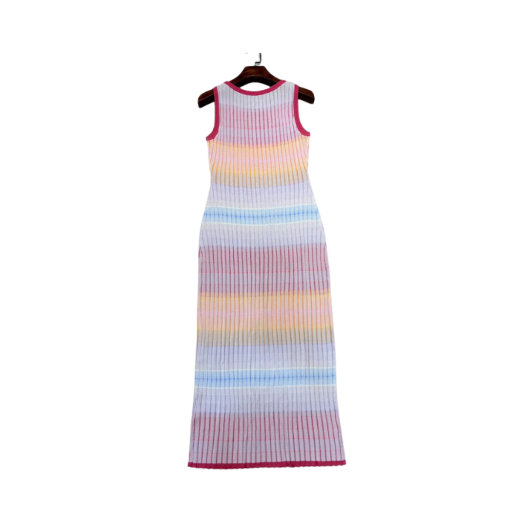 Pre Order:  Casual Stripes Knitted Dress