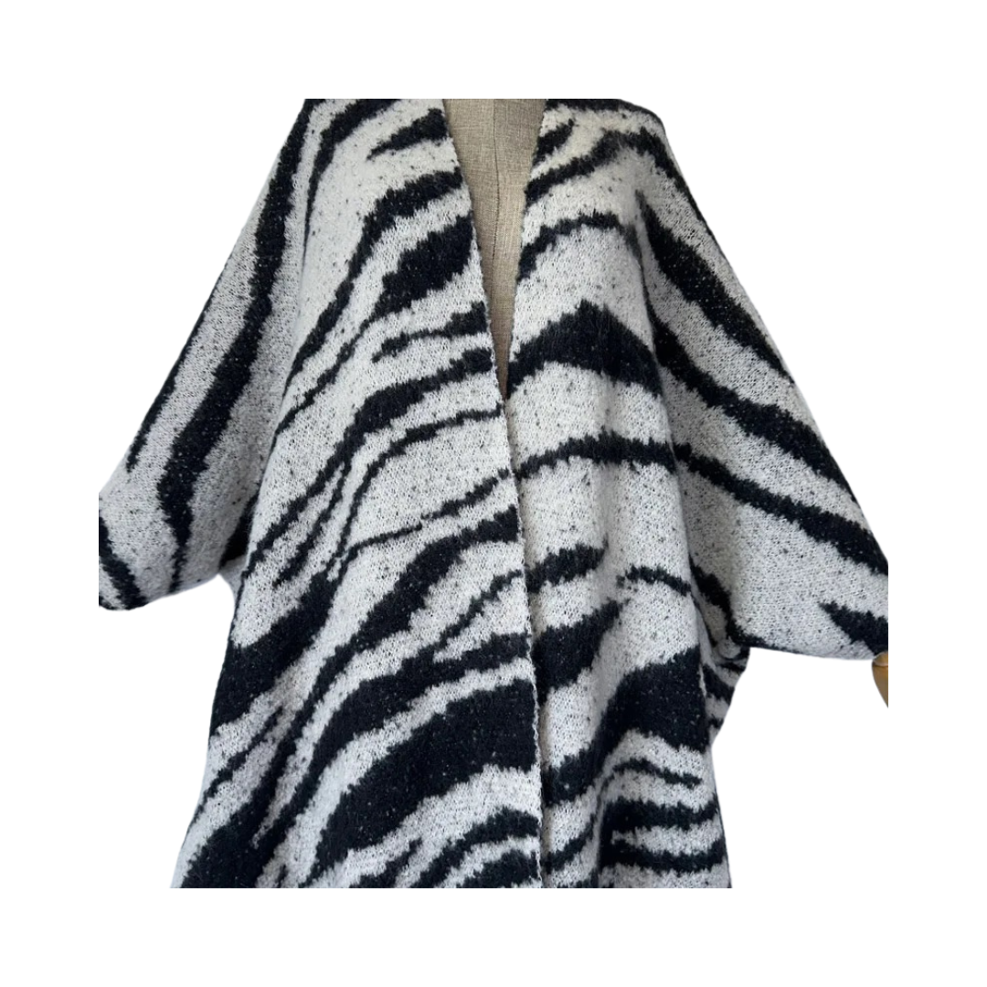 Pre Order:  Warm Zebra Print Cardigan - WINI