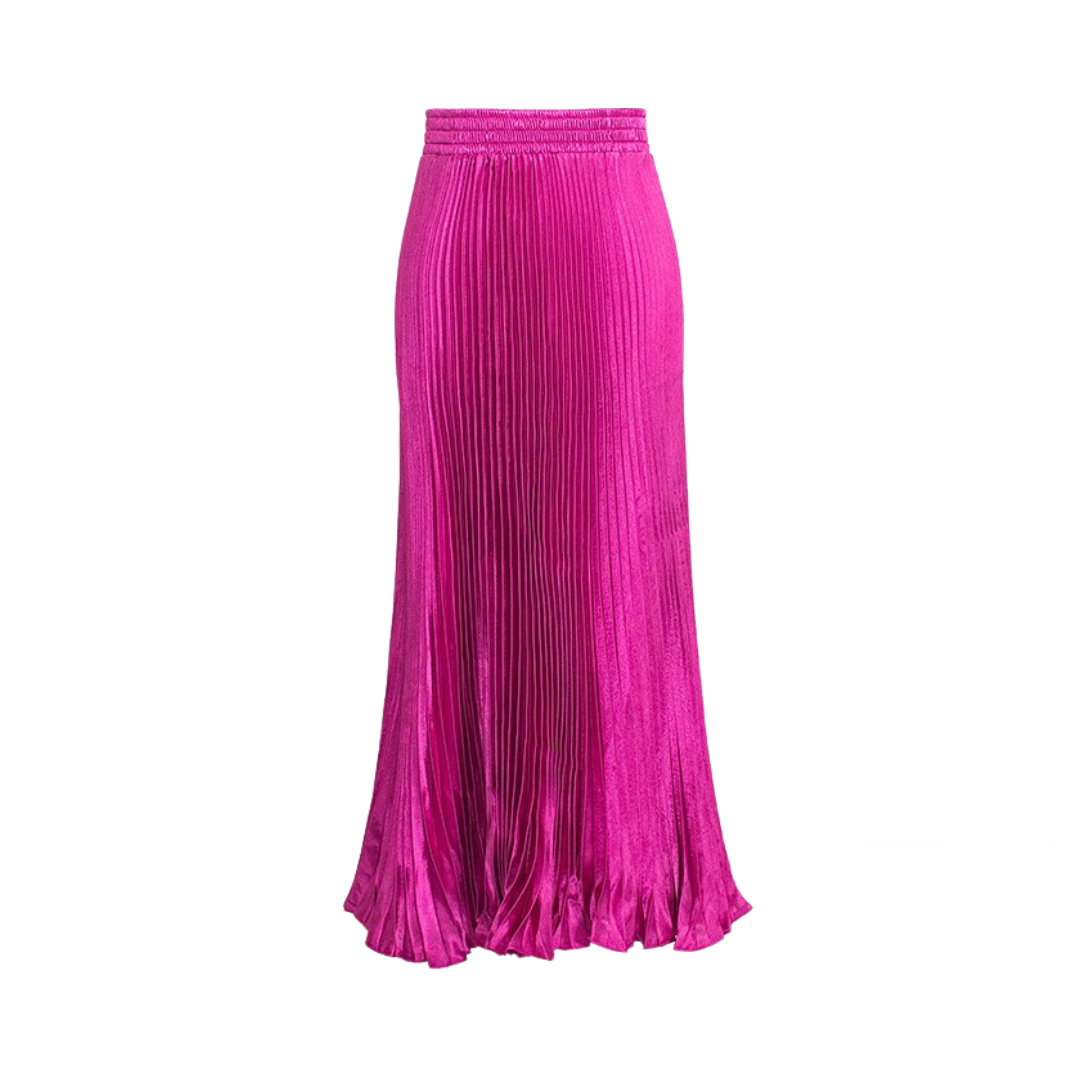 Pre Order:  Glossy Pleated Accordion Skirt