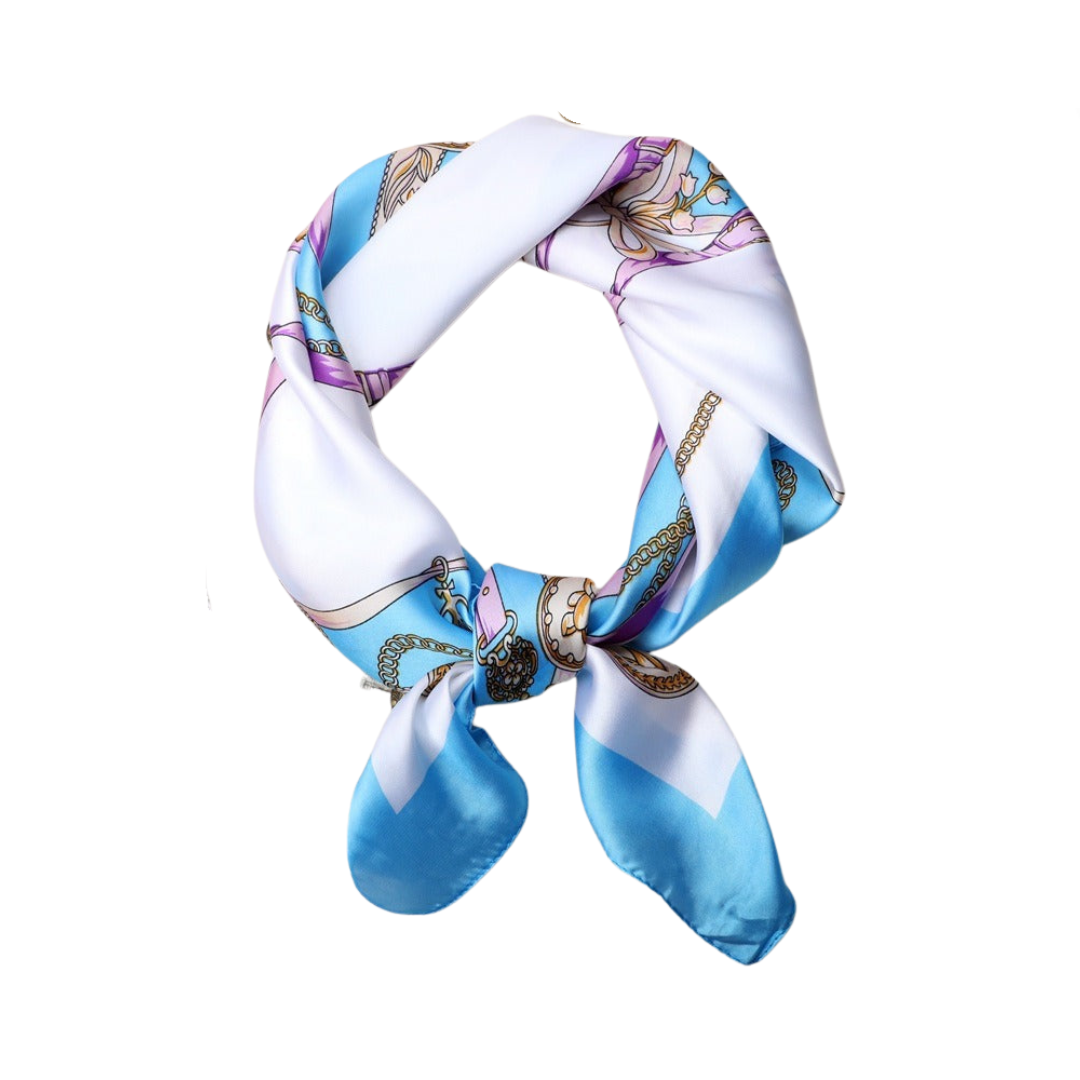 Pre Order:  Chain Silk Satin Square Scarf