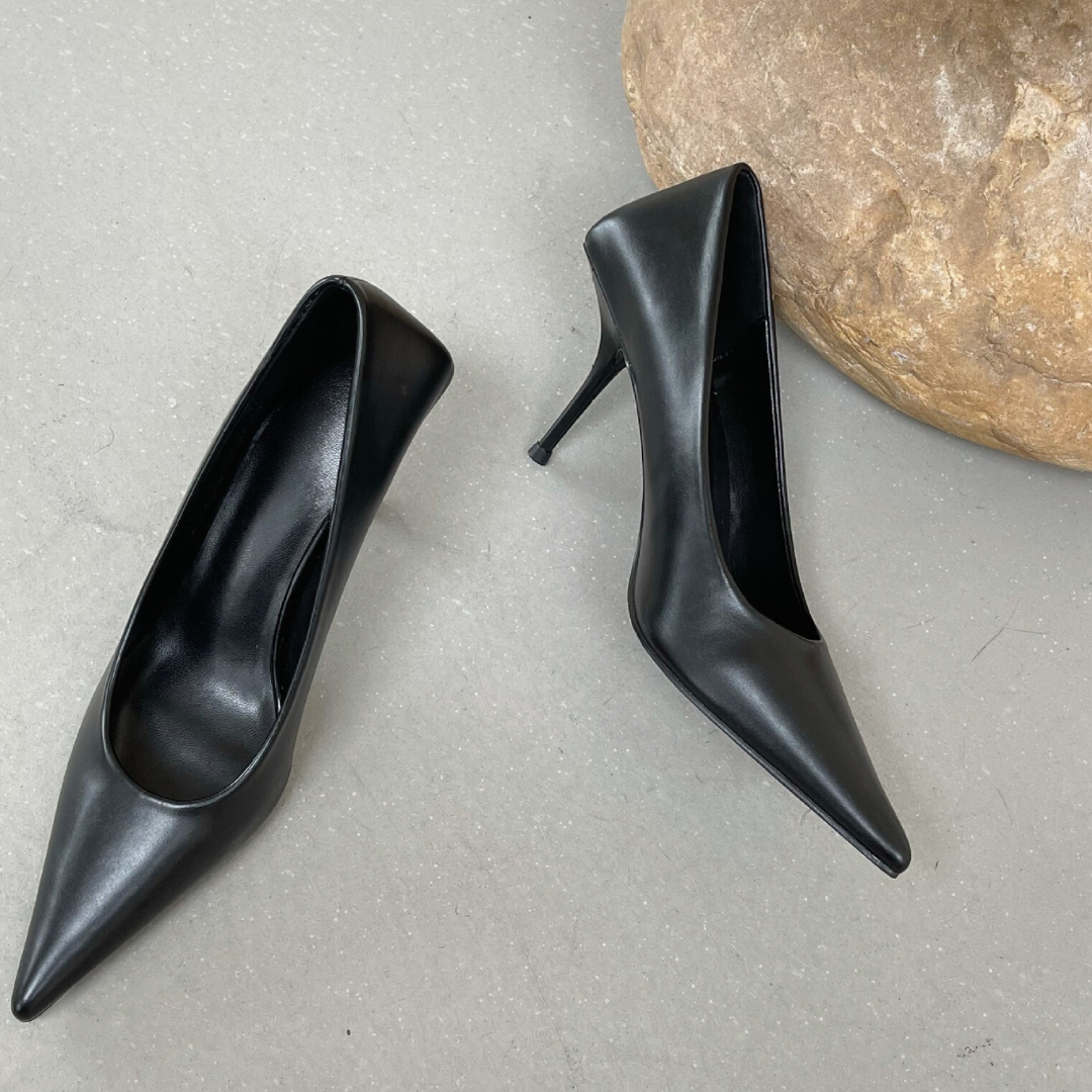 Pre Order:  PU Leather Shallow Pointed Toe Stiletto Pumps