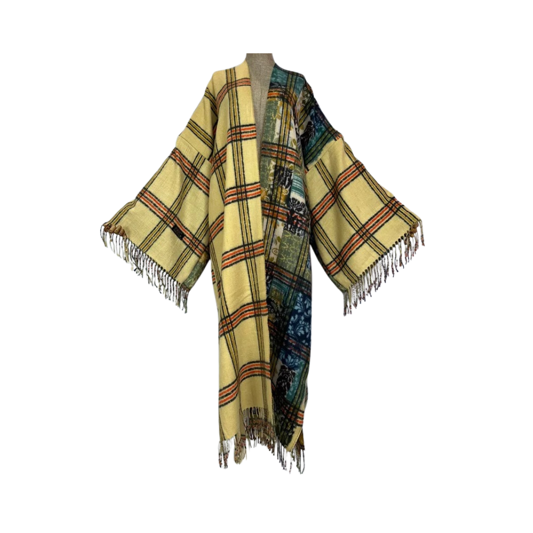 Pre Order:  Chic Plaid Fringed Cardigan - WINI