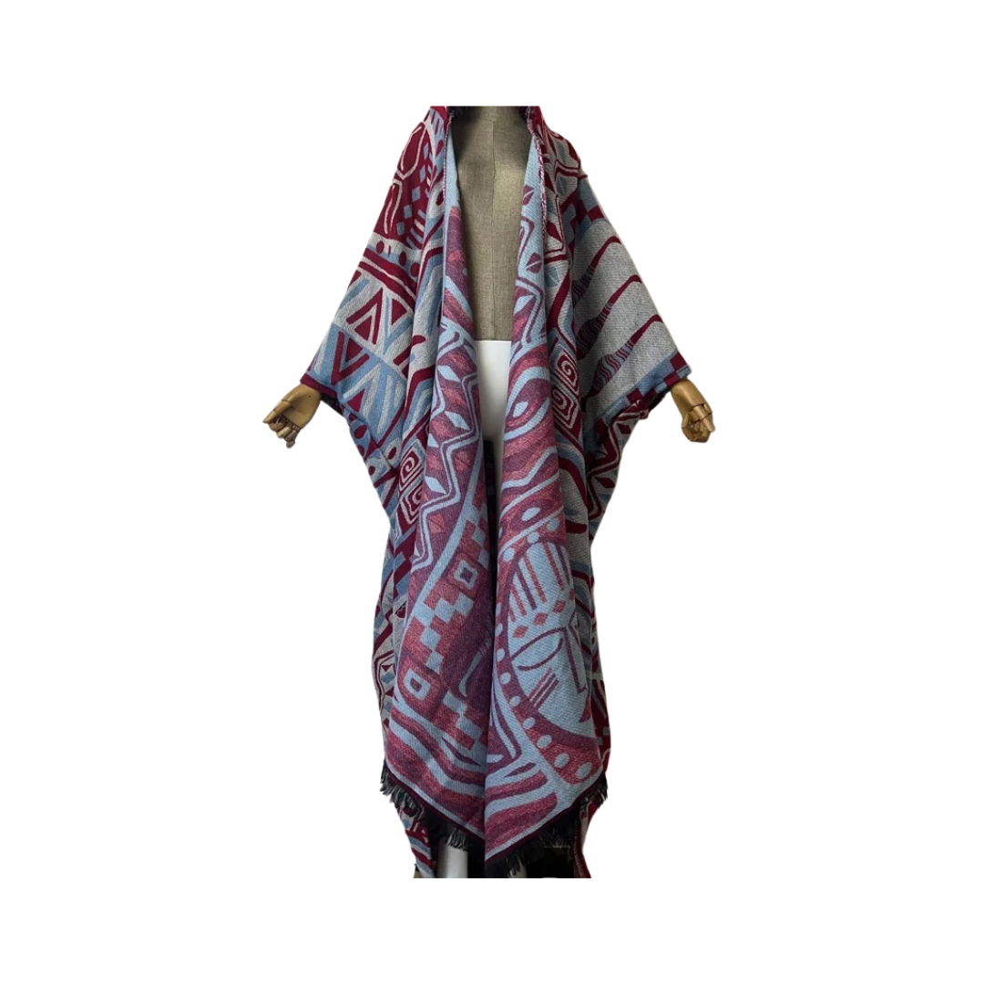 Pre Order:  Chic Bohemian Hooded Maxi Cardigan - WINI