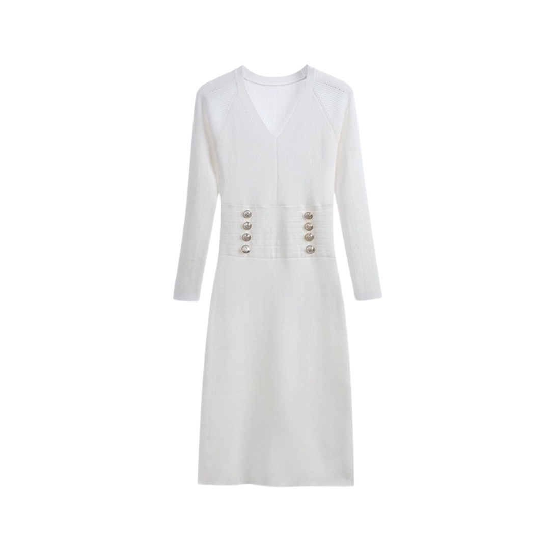 Pre Order:  Hollow Ice Silk Hip Wrapped Knitted Dress