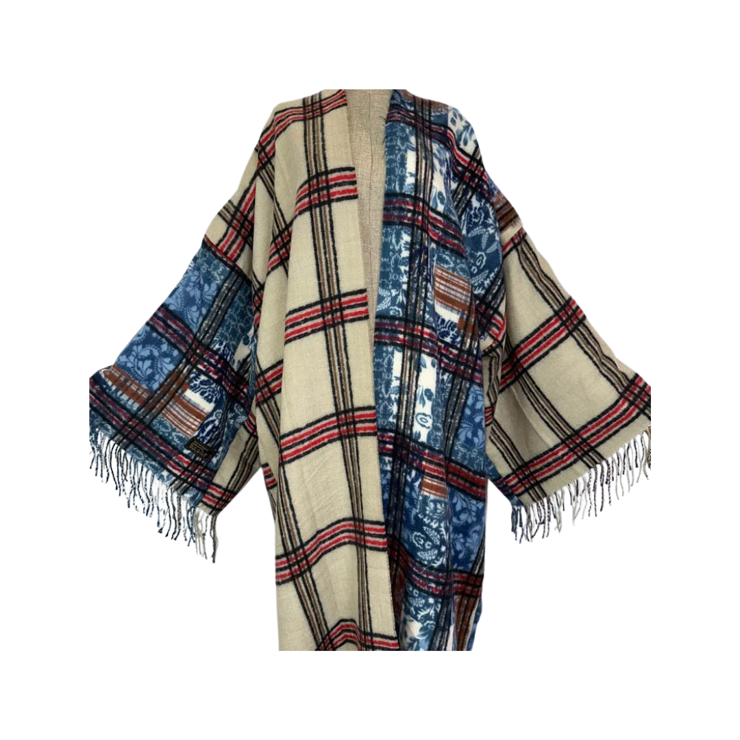 Pre Order:  Chic Plaid Fringed Cardigan - WINI