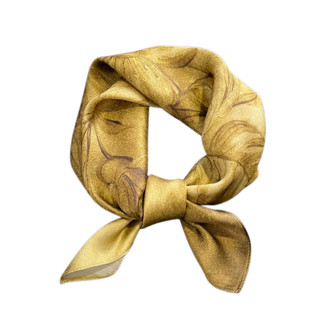 Pre Order:  Floral Silk Small Square Scarf