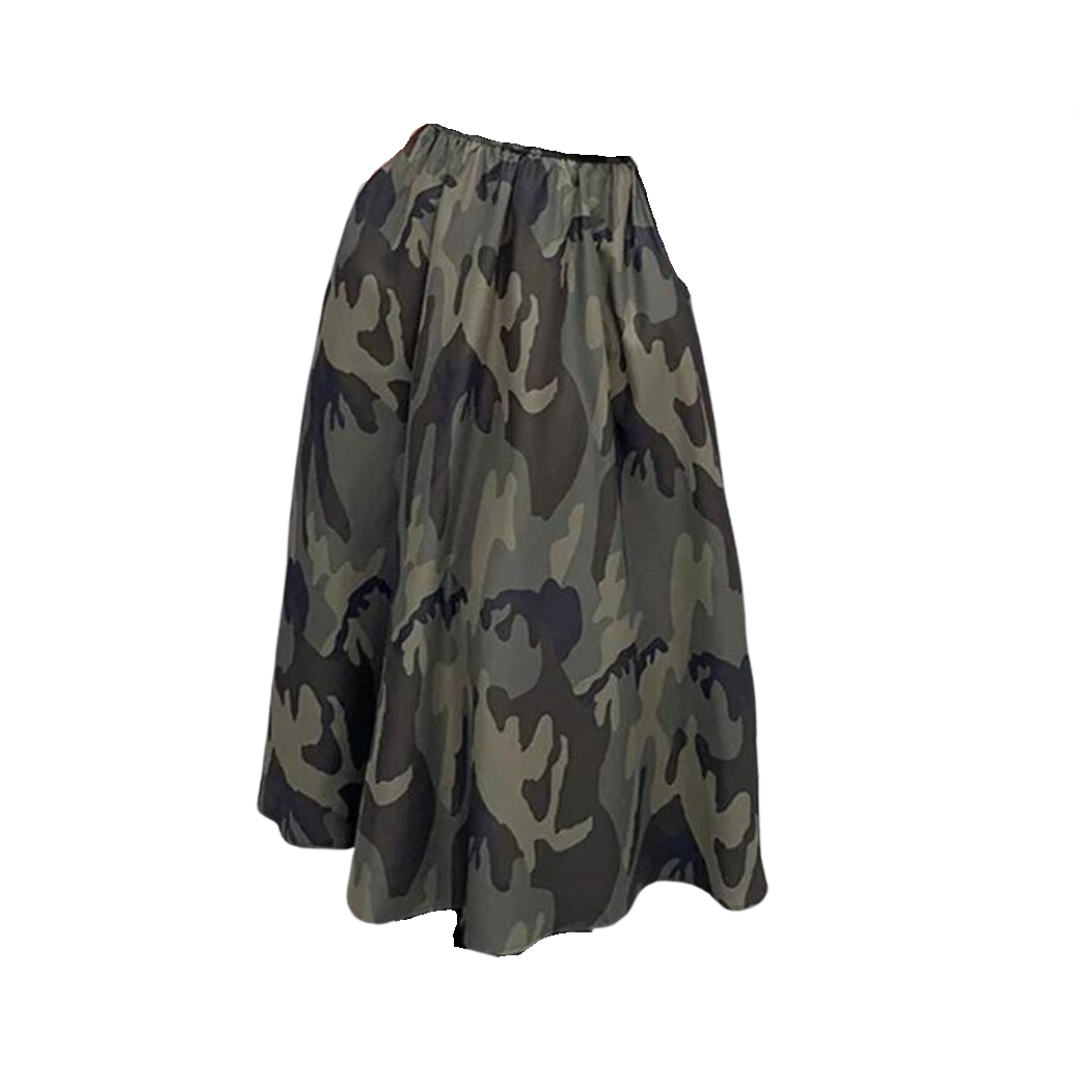 Pre Order:  Camouflage A-Line High Waisted Maxi Skirt