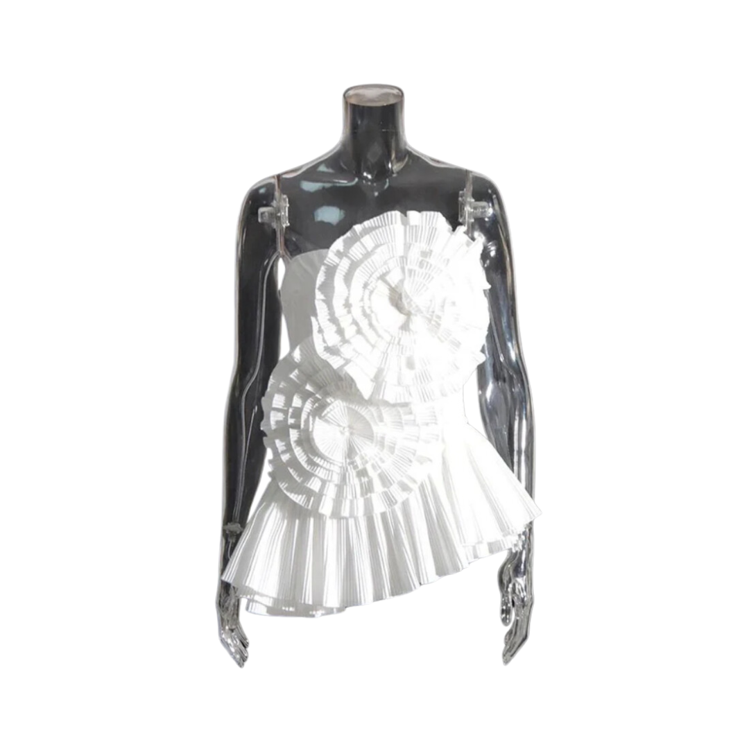 Pre Order:  3D Floral Pleated Tube Top