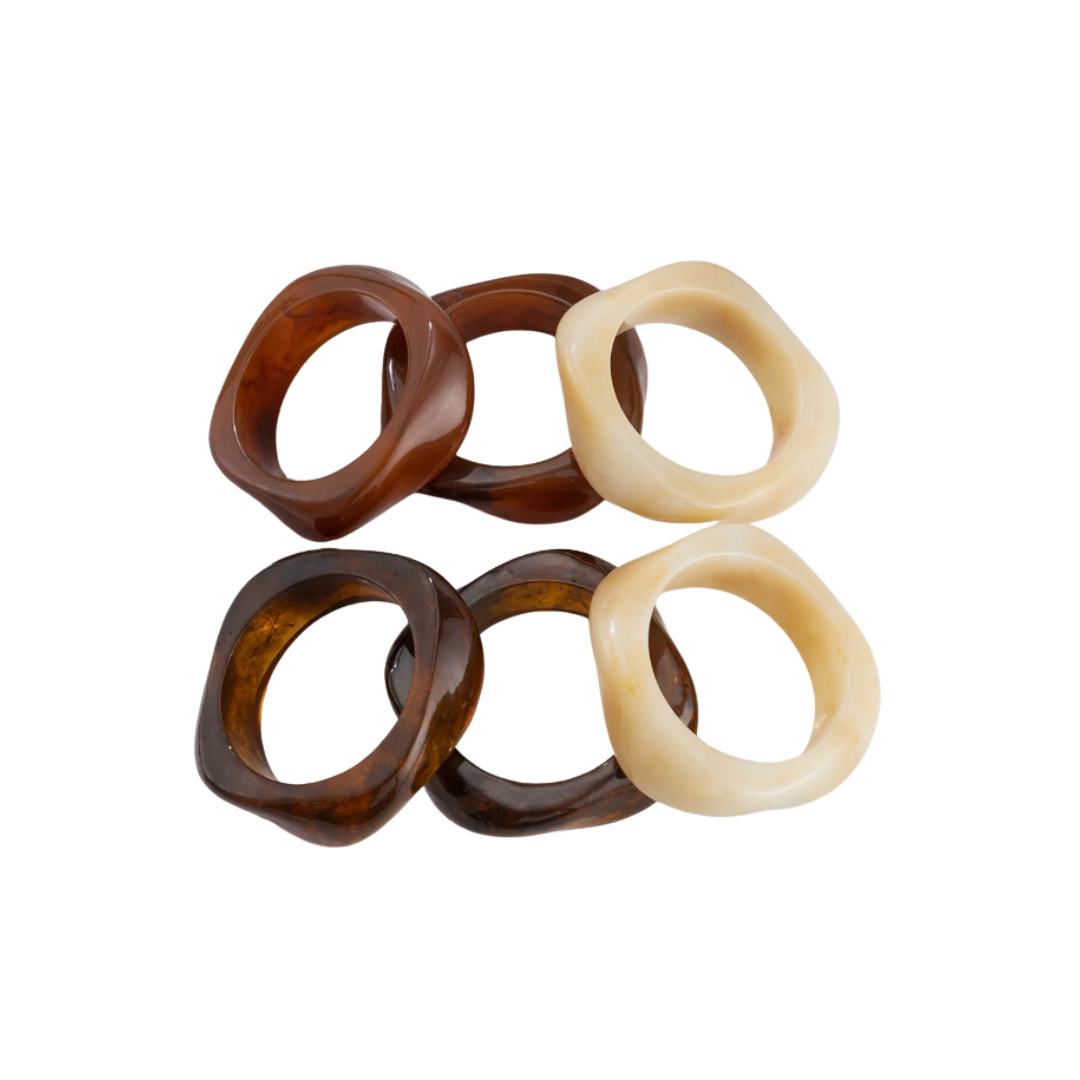 Pre Order:  Boho Stackable Acrylic Resin Chunky Bangle Bracelet