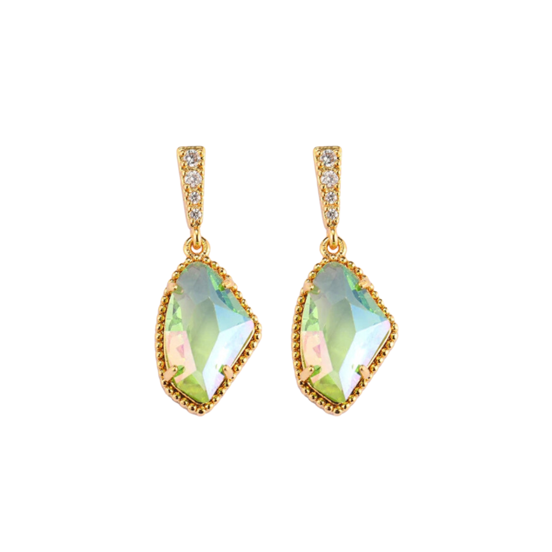 Pre Order:  Irregular Crystal Glass Dangle Drop Earrings