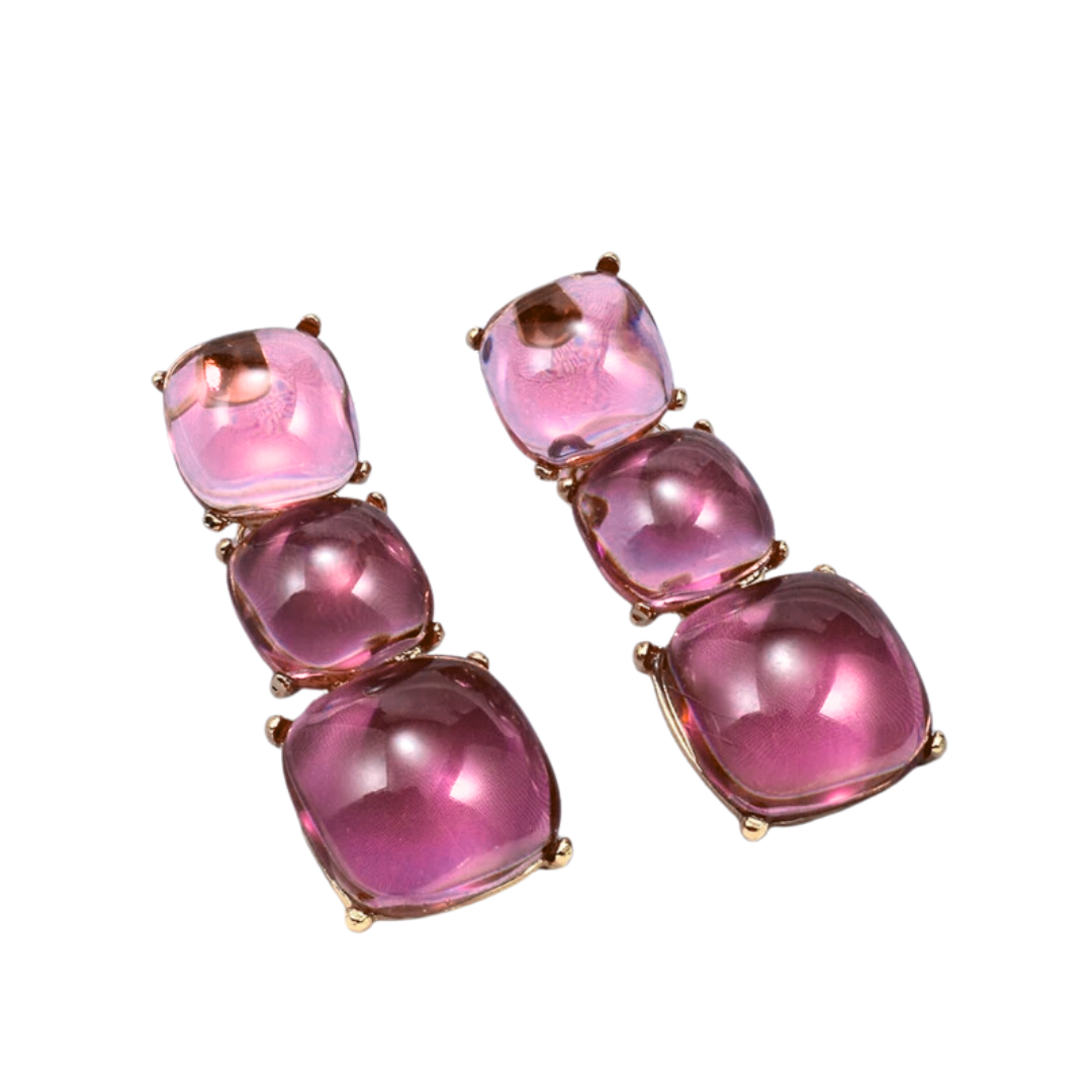 Pre Order:  Chic Geometric Resin Drop Earrings