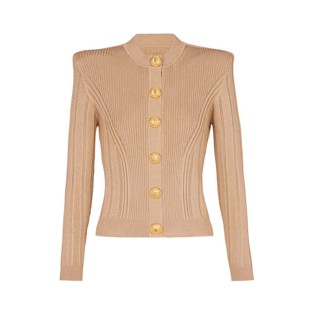 Pre Order:  Knitted Waist Cinching Slim Cardigan