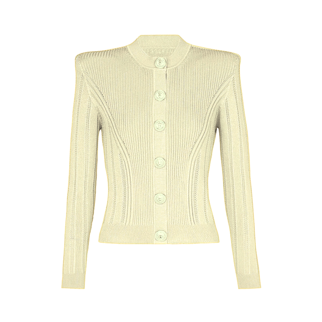 Pre Order:  Knitted Waist Cinching Slim Cardigan