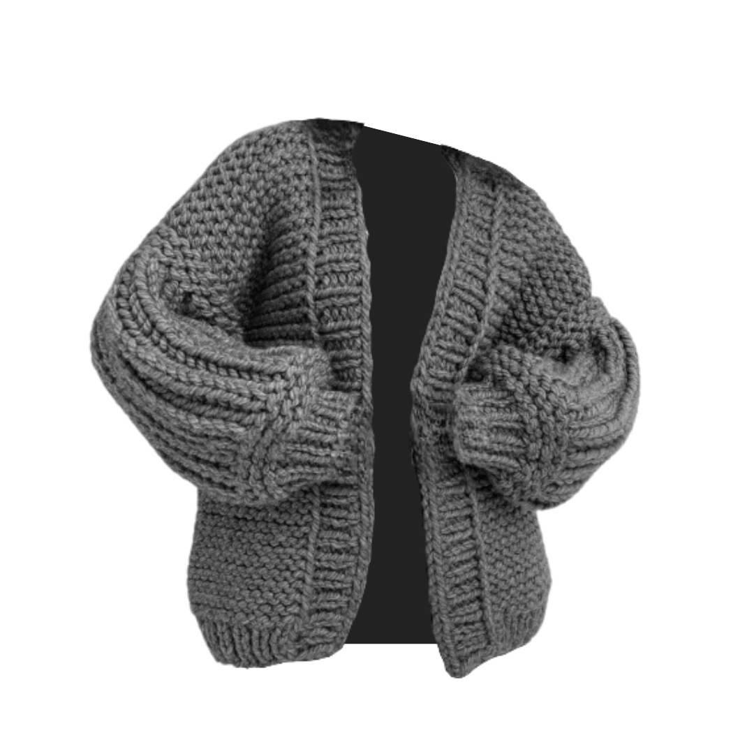 Pre Order: Chunky Oversized Knitted Balloon Cardigan