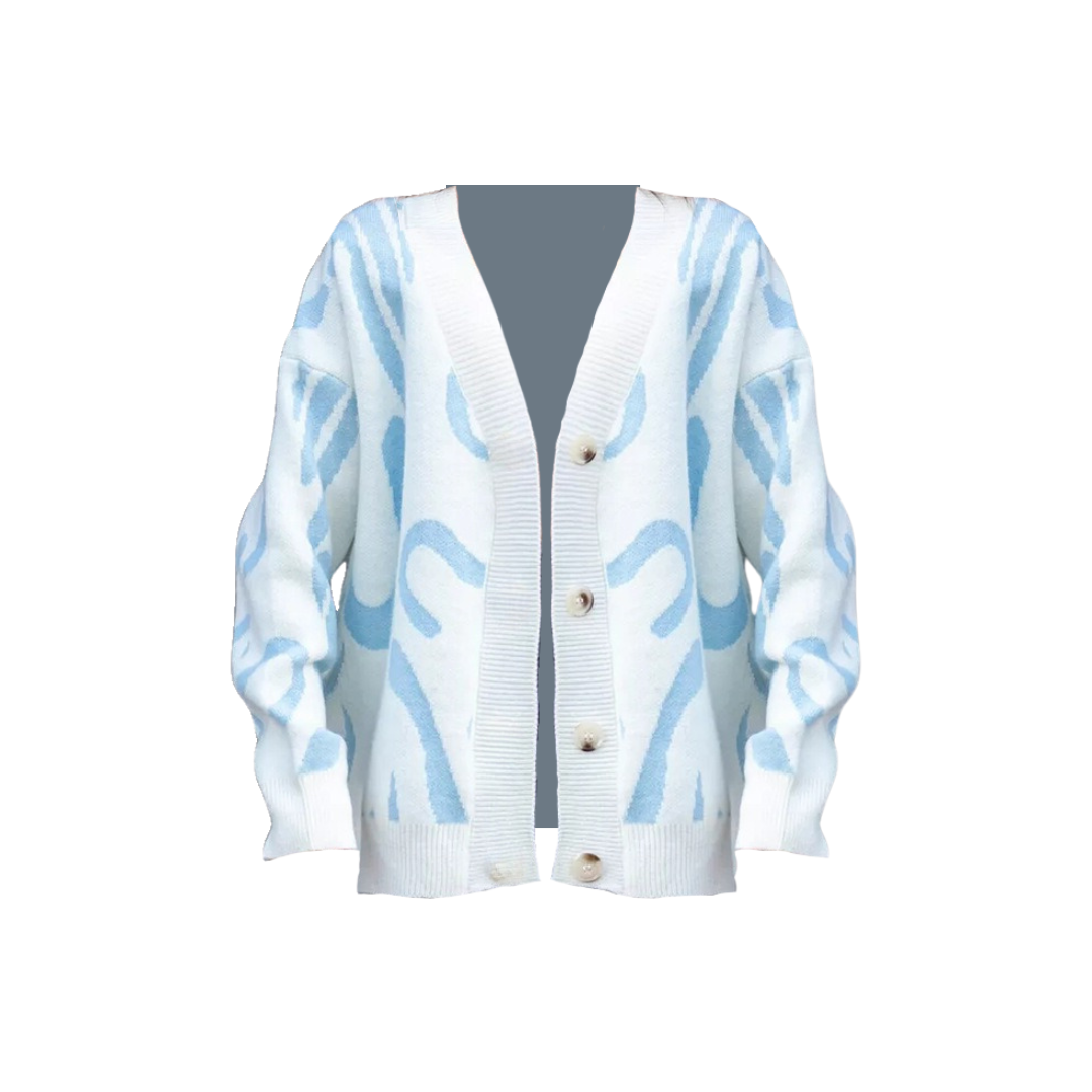 Pre Order: Soft Abstract Loose Knitted Cardigan