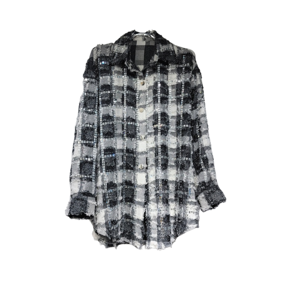 Loose Hot Diamond Long Sleeved Shirt