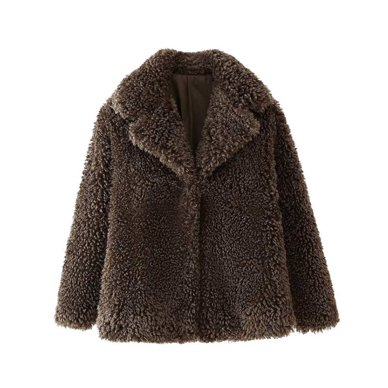 Pre Order: Brown Faux Fur Coat