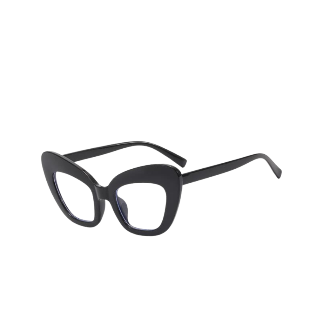 Pre Order:  Anti-Blue Light Large Frame Cat Eye Flat Sunglasses