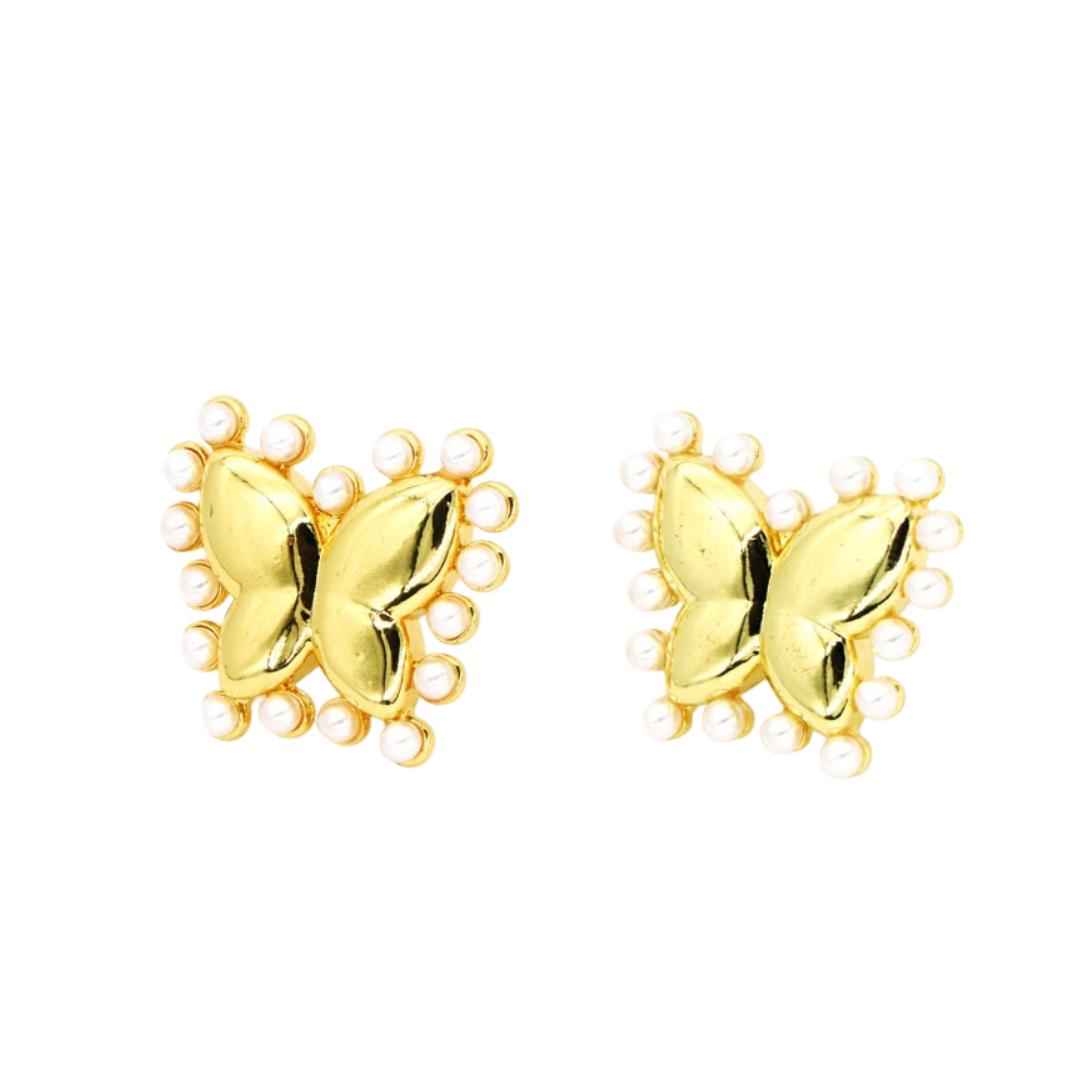 Pre Order:  Pearl Butterfly Love Star Earrings