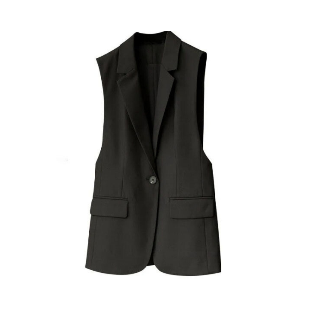 High-End Minimalist Solid Vest