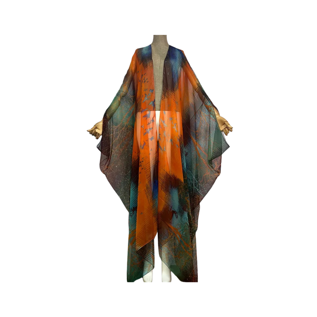 Pre Order: Comfy Vibrant Cover Up Kimono Cardigan - WINI