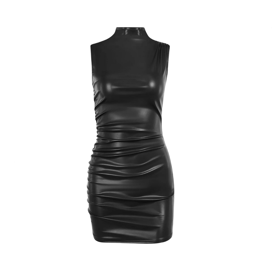 Pre Order:  Sleeveless Pleated Hip Wrapped Dress