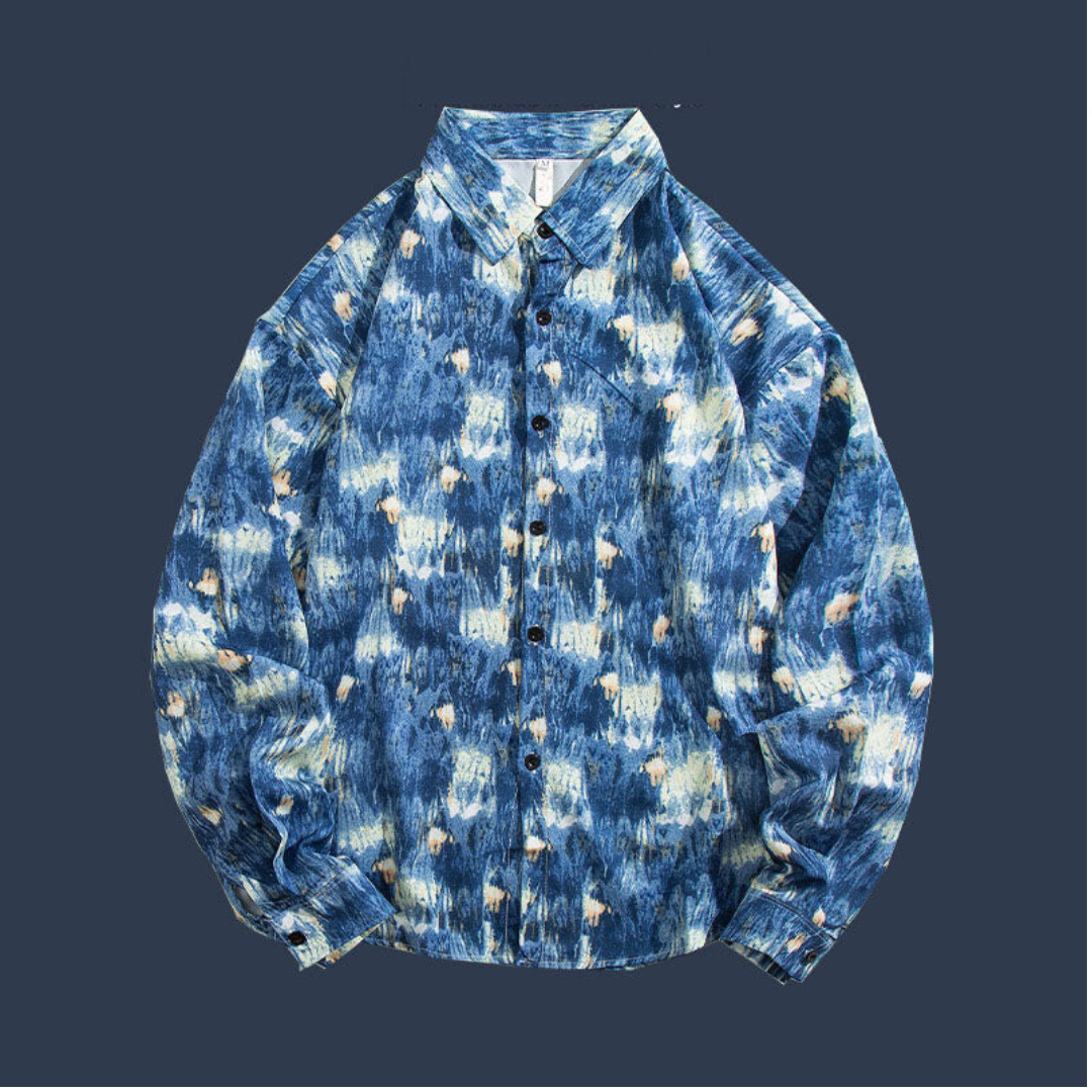 Pre Order:  Retro Floral Loose Fit Long Sleeved Shirt