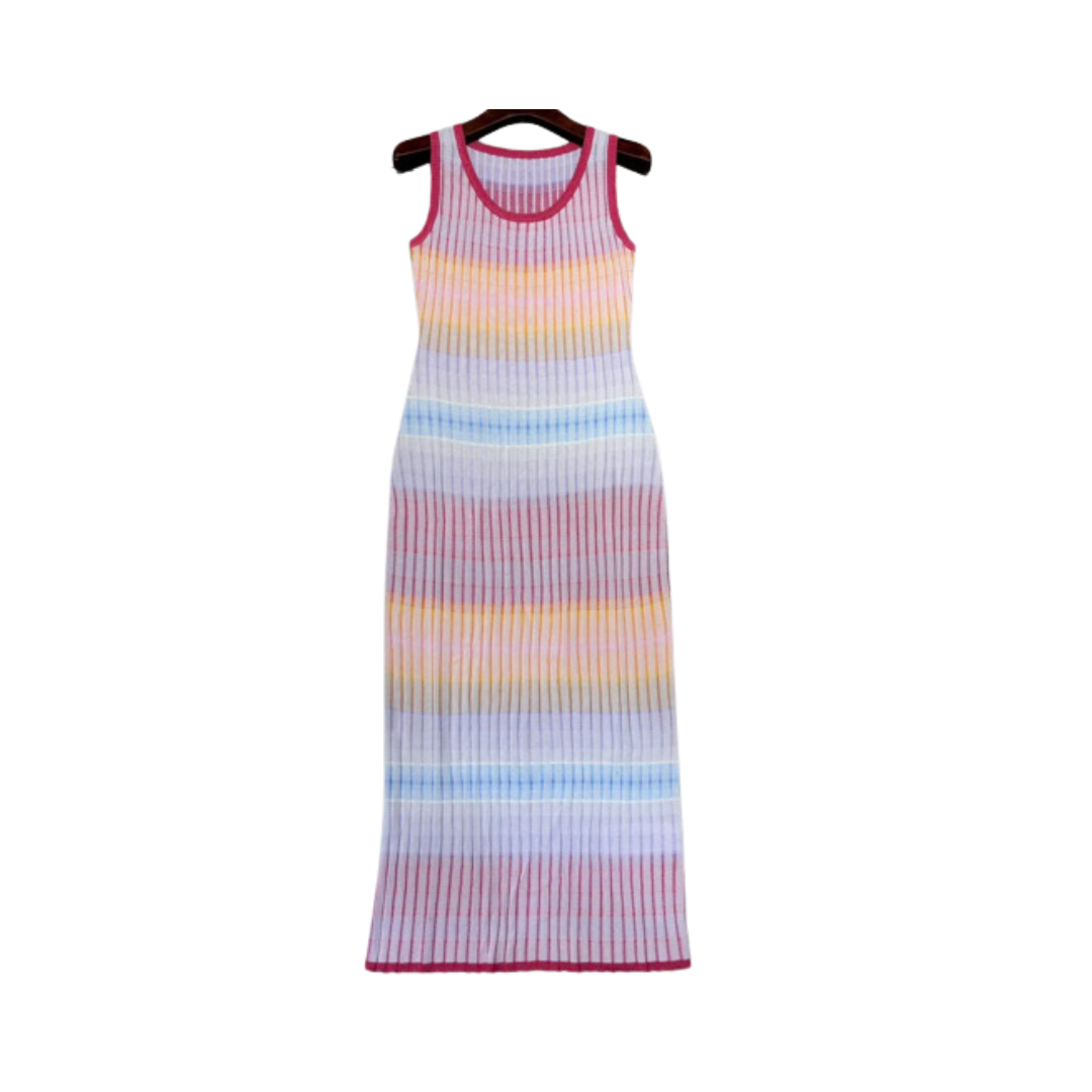 Pre Order:  Casual Stripes Knitted Dress