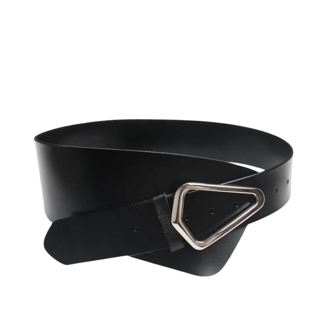 Irregular Leather Cinch Strap Belt