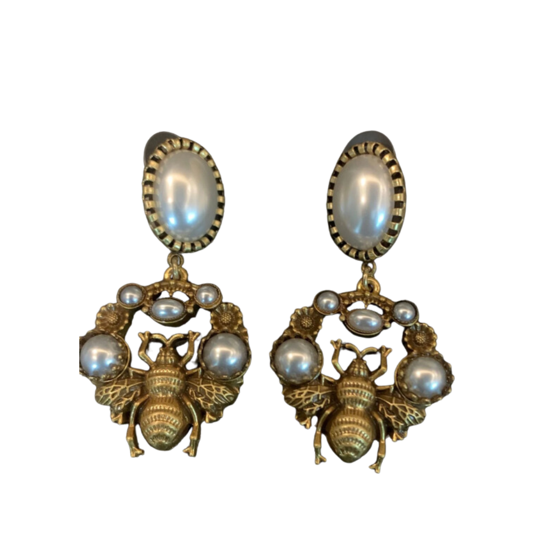 Pre Order:  Elegant Palace Style Bee Earrings