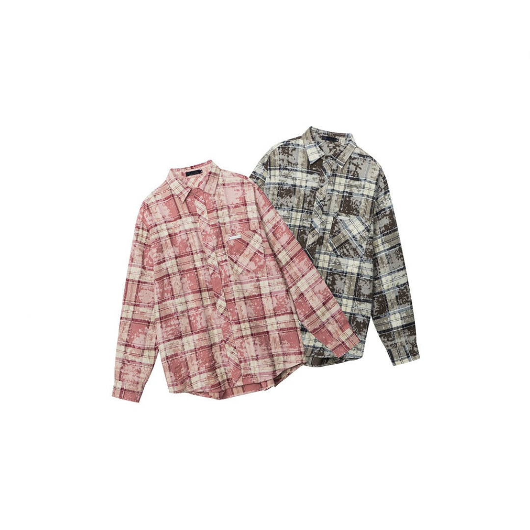 Pre Order:  Casual Plaid Loose Fit Long Sleeved Shirt