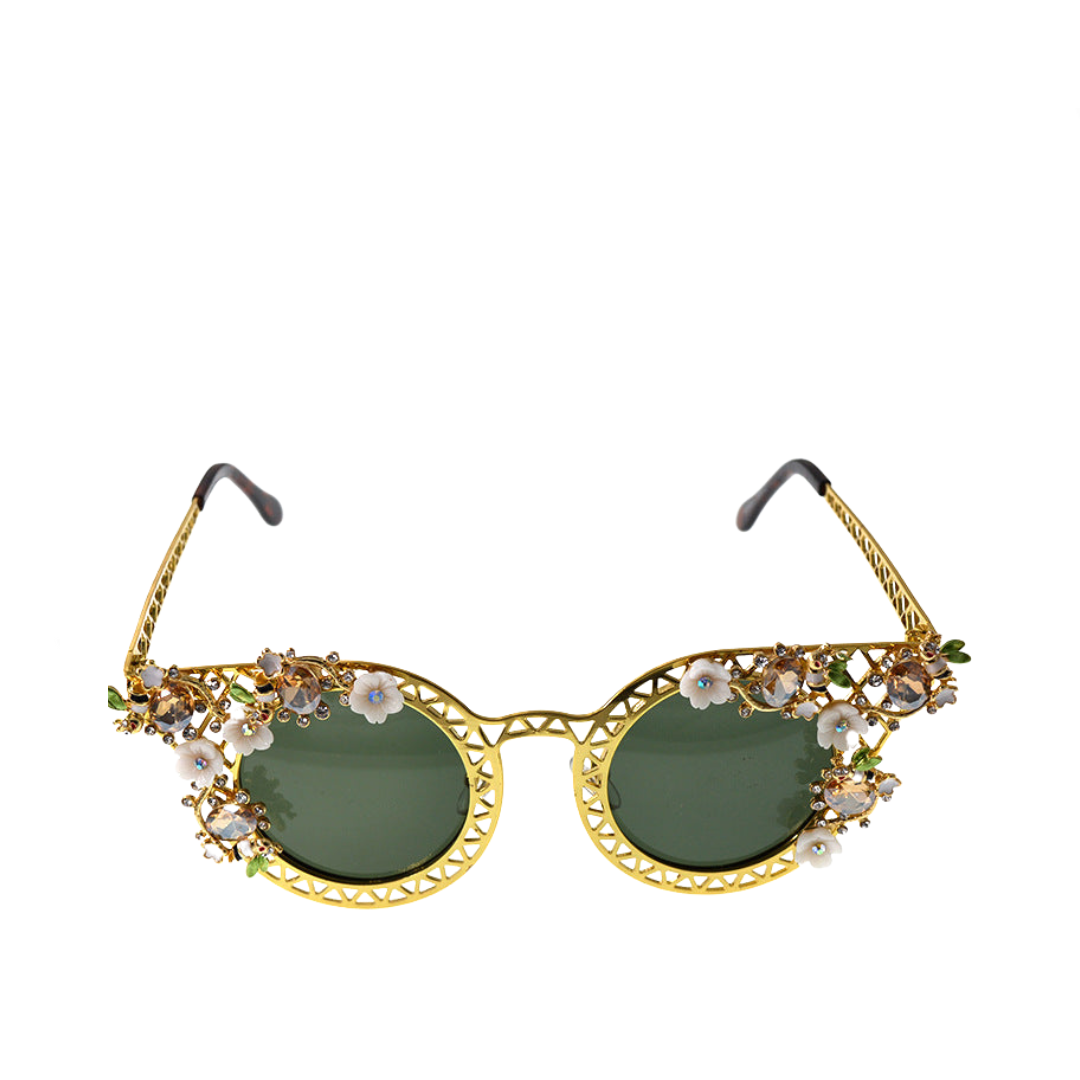 Pre Order:  Flower Vintage Hollow Frame Sunglasses