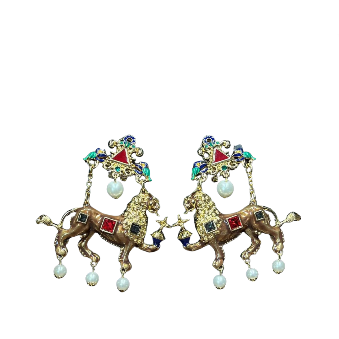 Pre Order:  Vintage Animal Cartoon Multi Element Earrings