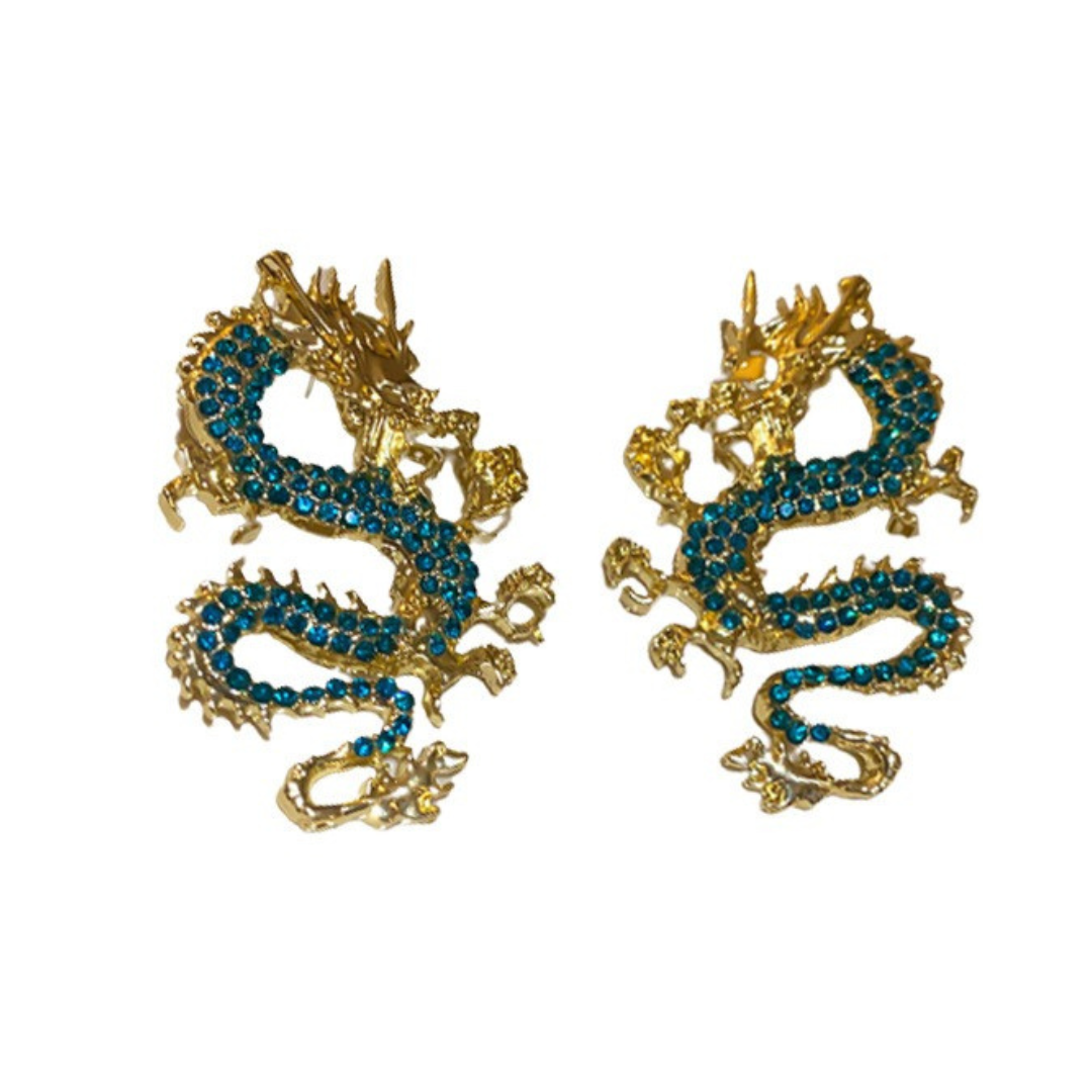 Pre Order:  Retro Zodiac Dragon Earrings