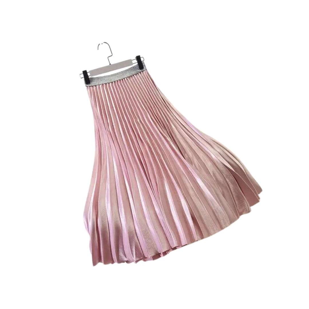 Pre Order:  Classic Solid High-Waist Pleated Skirt