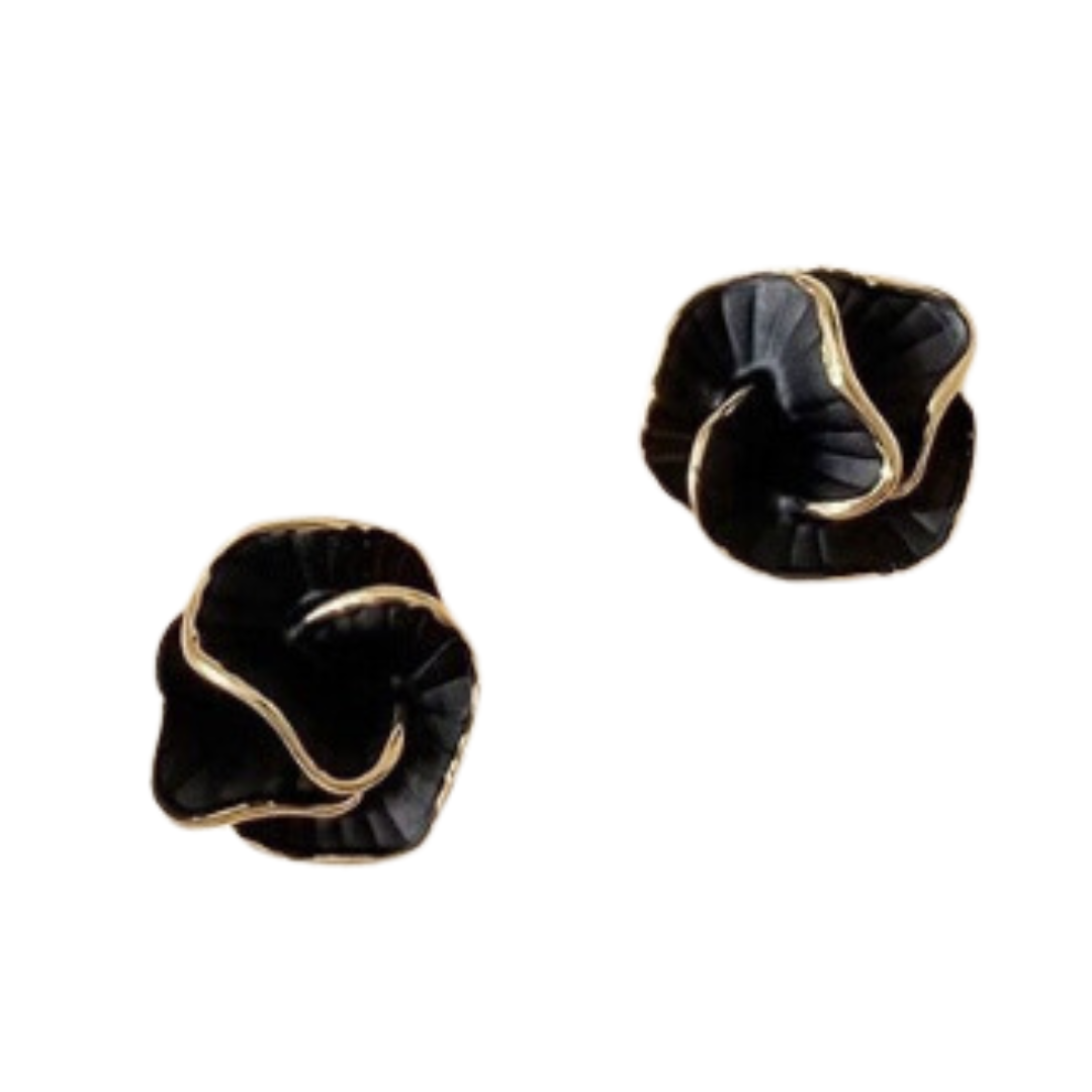 Pre Order:  French Camellia Flower Earrings