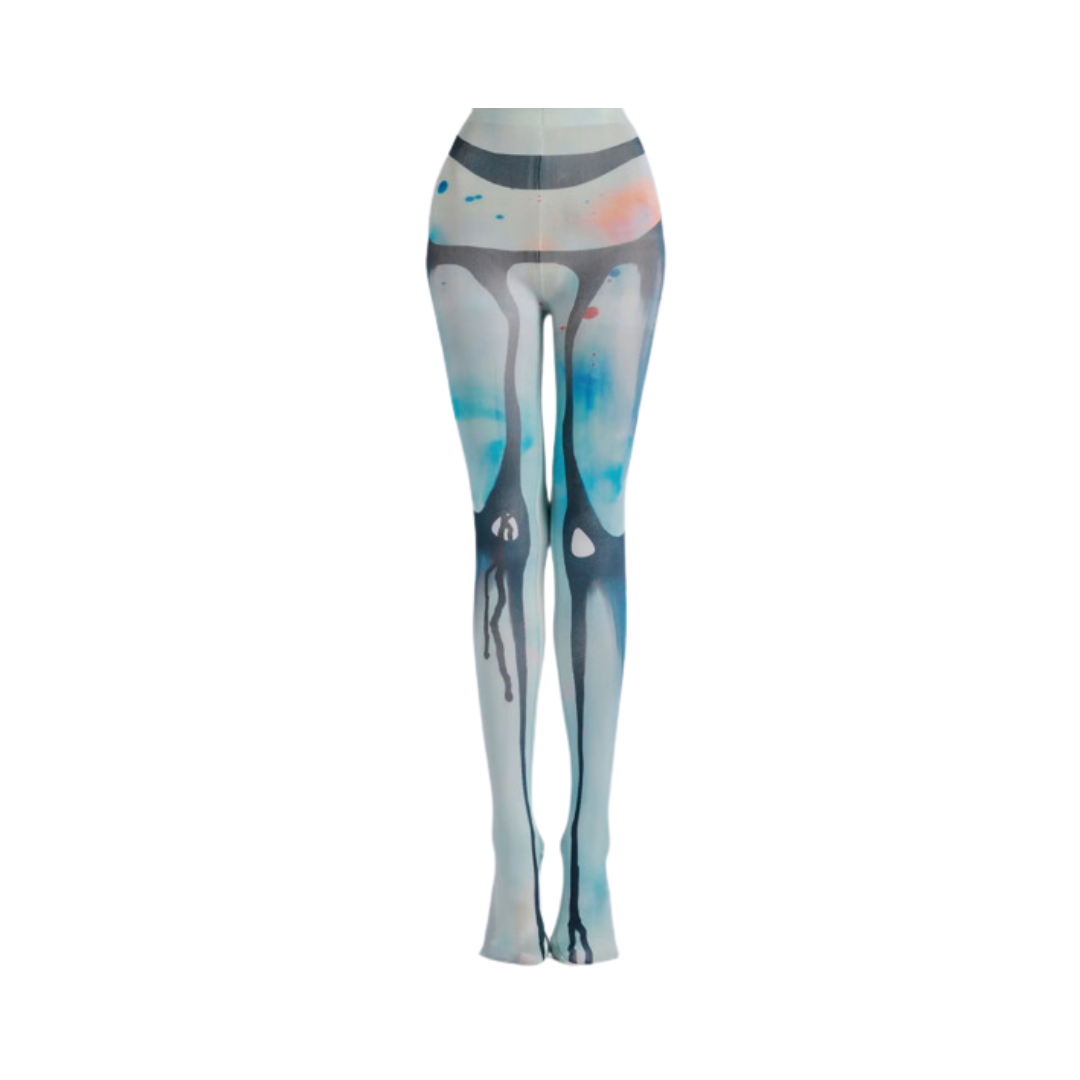 Pre Order:  Dark Print Ink Flow Pantyhose