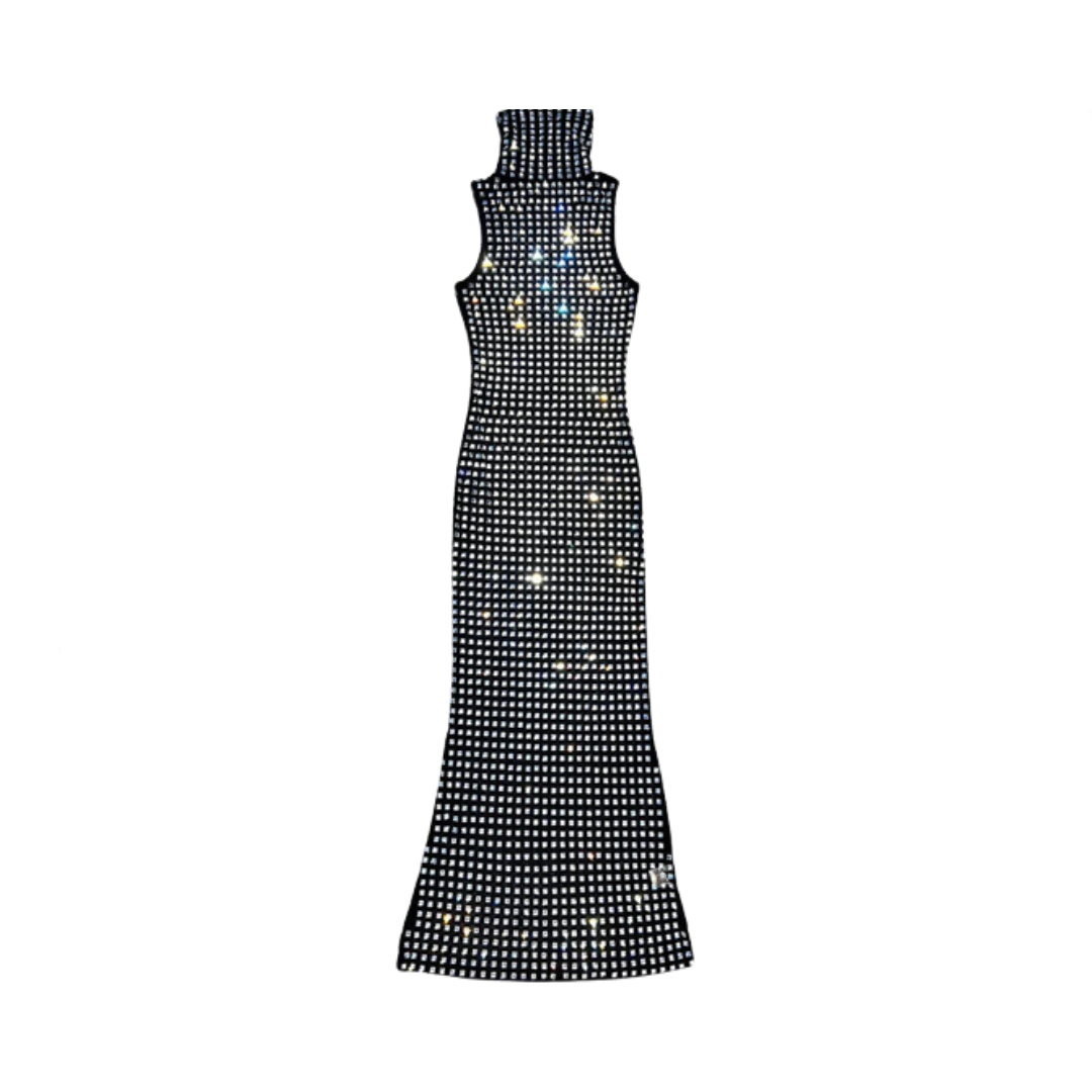 Hot Diamond Mesh Maxi Dress