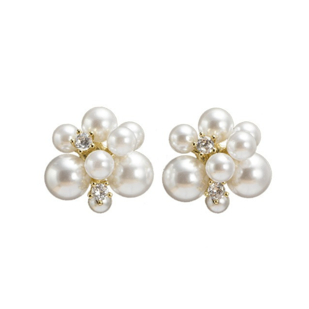 Pre Order:  Pearl Flower Stud Earrings