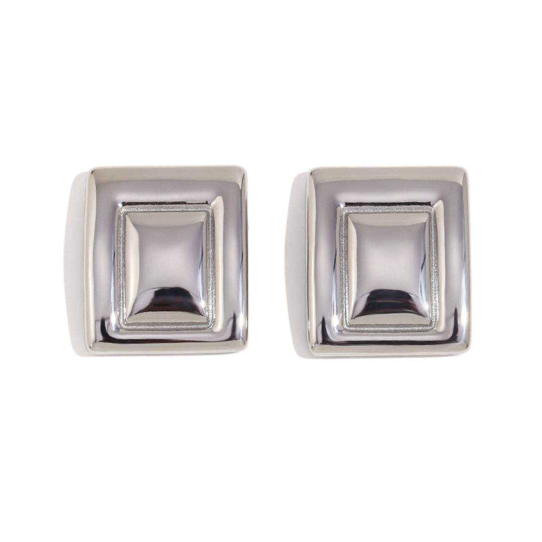 Pre Order:  Exaggerated Geometric Rectangular Block Earrings