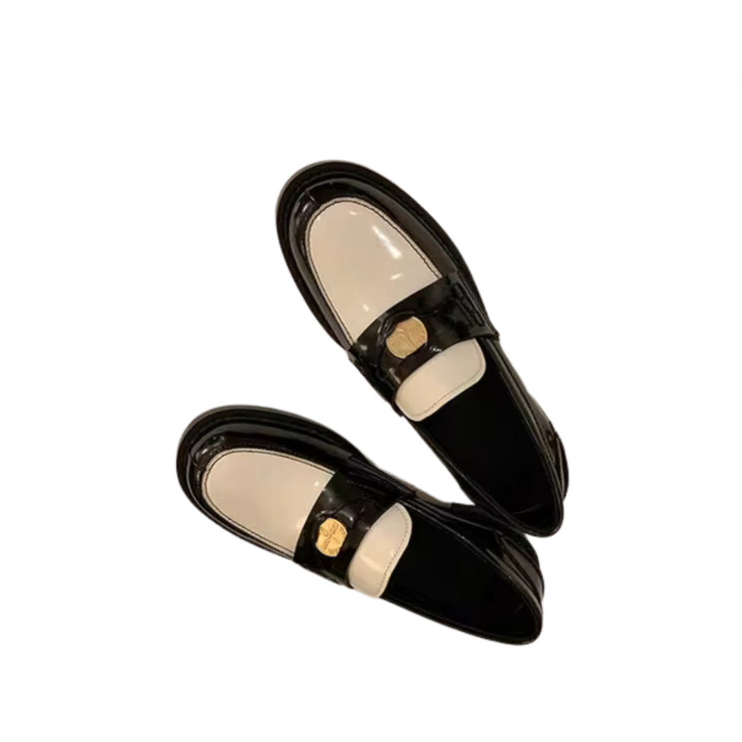 Pre Order:  Casual Retro Gold Coin Slip-On Flat Loafers