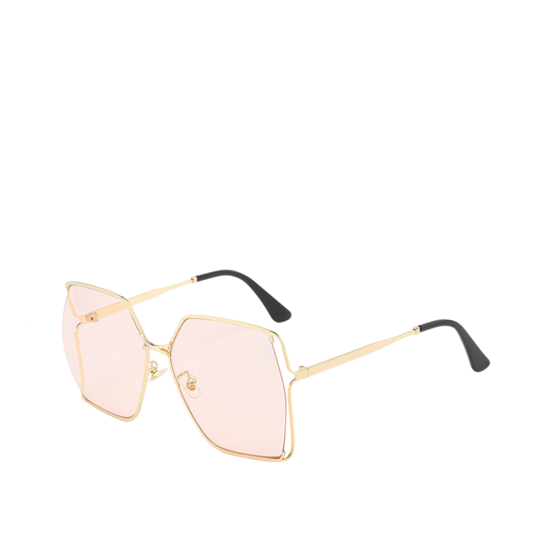 Pre Order:  Large Frame Metal Hollow Sunglasses