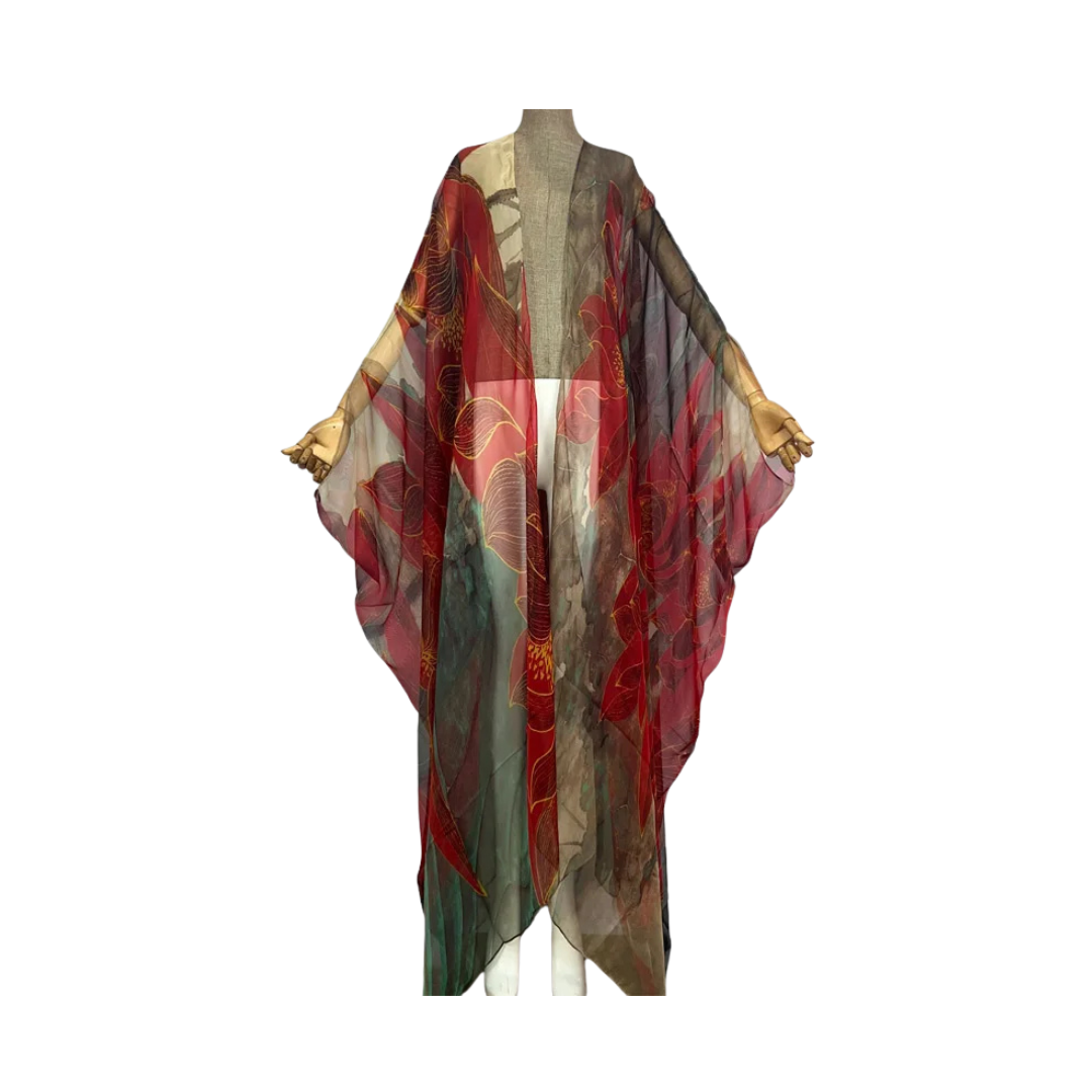 Pre Order: Comfy Vibrant Cover Up Kimono Cardigan - WINI