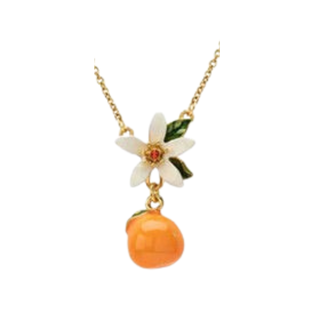 Pre Order:  Citrus Gardenia Earrings + Necklace