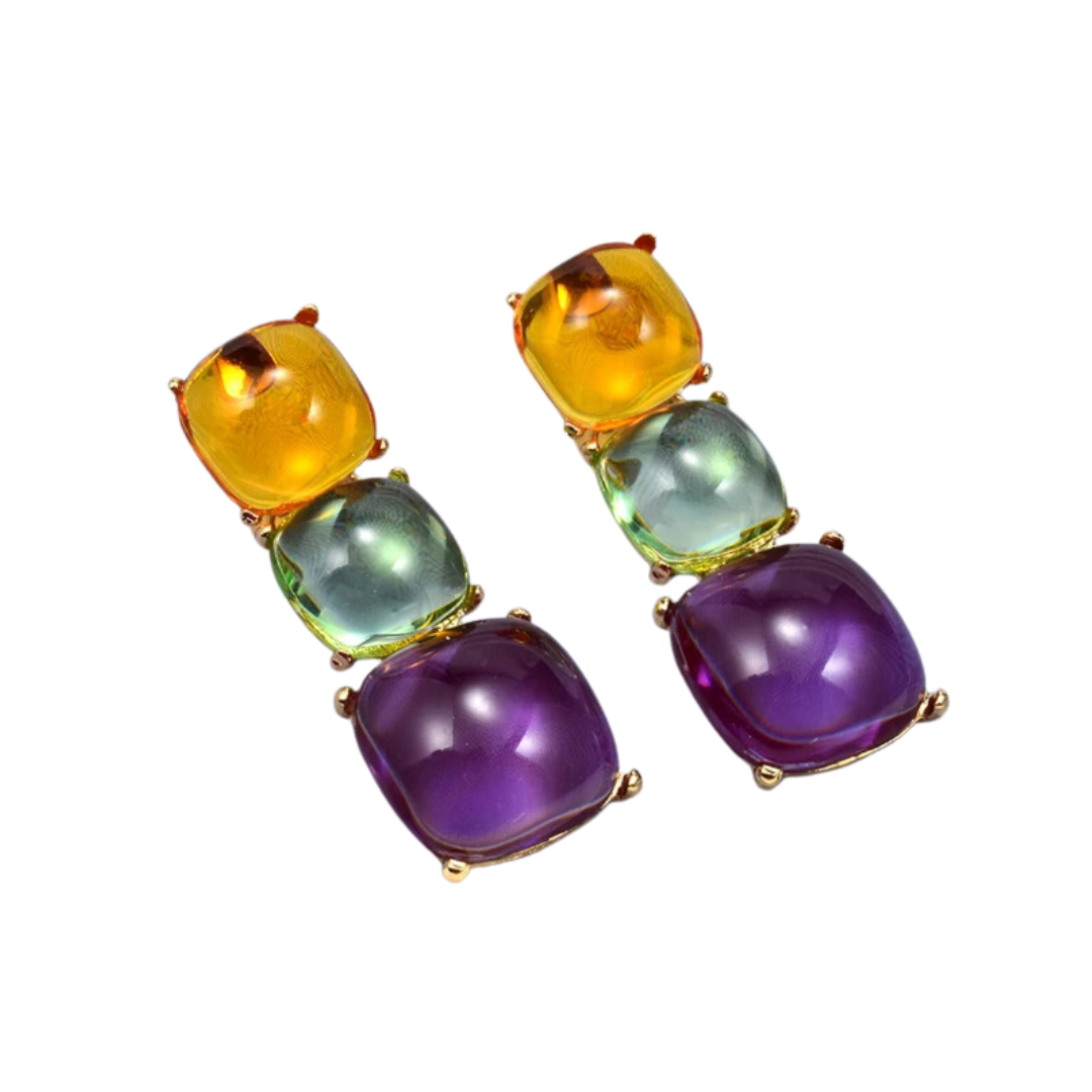 Pre Order:  Chic Geometric Resin Drop Earrings