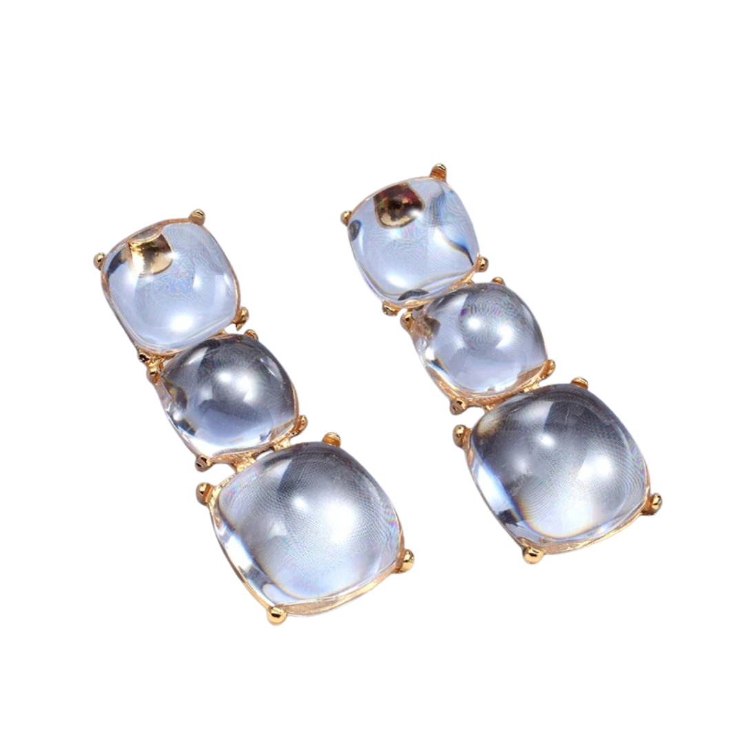 Pre Order:  Chic Geometric Resin Drop Earrings