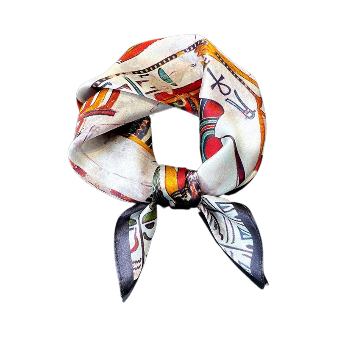 Pre Order:  Vintage Print Silk Square Scarf